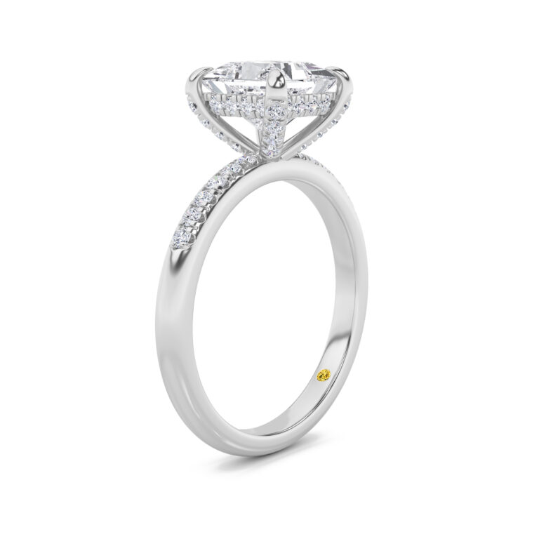 Aurelia Quarter Coverage Hidden Halo Lab Diamond Engagement Ring