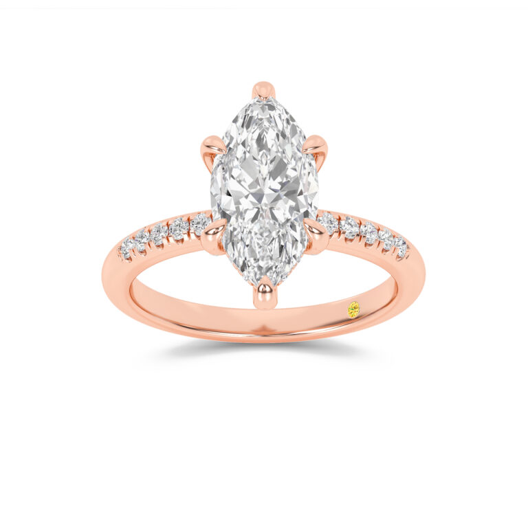 Aurelia Quarter Coverage Hidden Halo Lab Diamond Engagement Ring