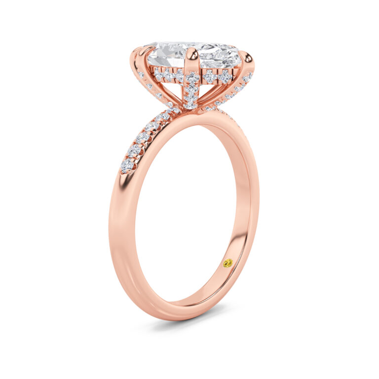 Aurelia Quarter Coverage Hidden Halo Lab Diamond Engagement Ring