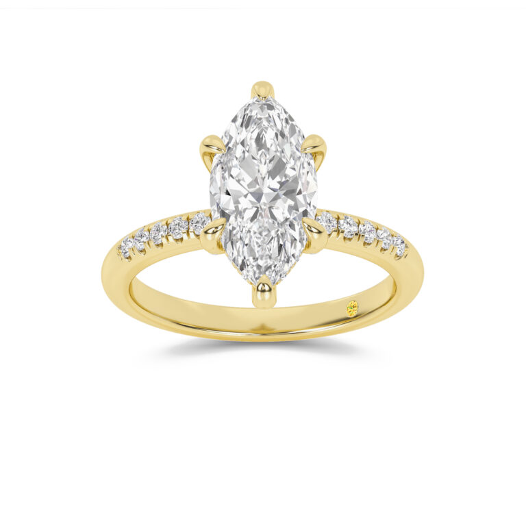 Aurelia Quarter Coverage Hidden Halo Lab Diamond Engagement Ring