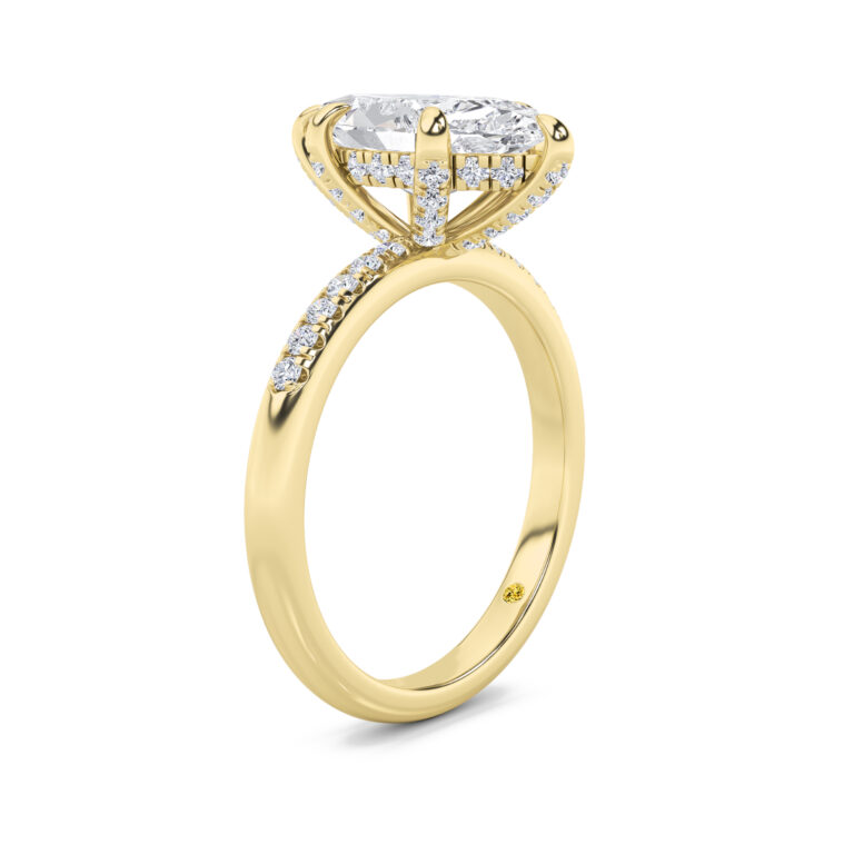 Aurelia Quarter Coverage Hidden Halo Lab Diamond Engagement Ring