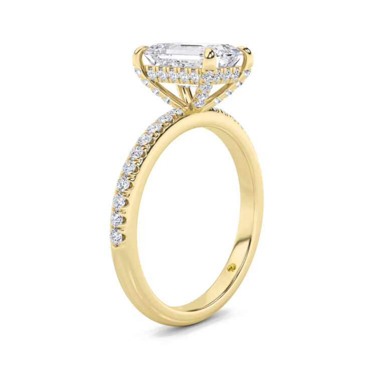 Aurelia Half Coverage Hidden Halo Lab Diamond Engagement Ring