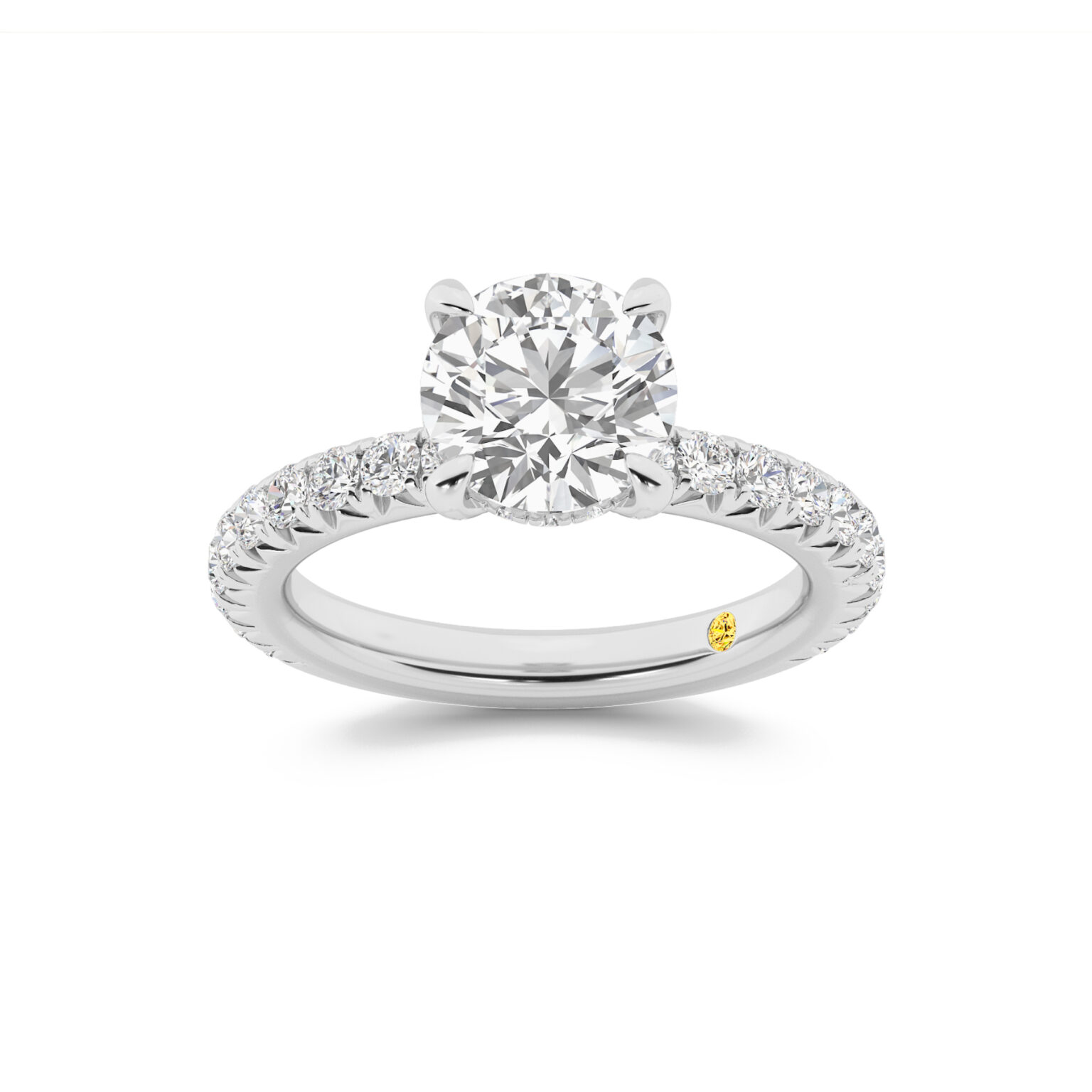 Hidden Halo Princess Cut Engagement Ring (2 3/8 18K