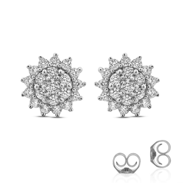Lab Created Diamond Starburst Earrings