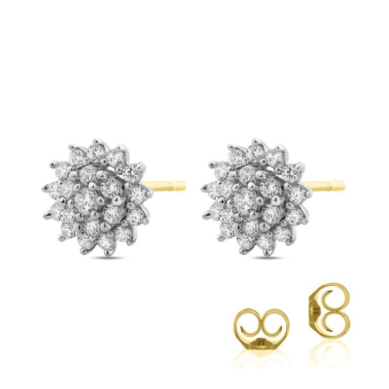 Lab Created Diamond Starburst Earrings