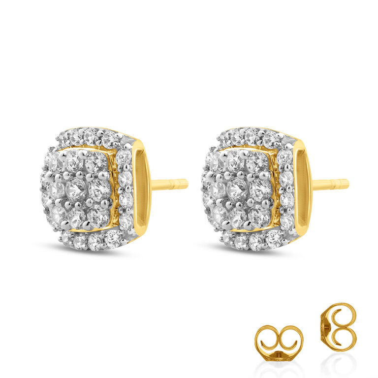 Cluster Cushion Lab Grown Diamond Earrings