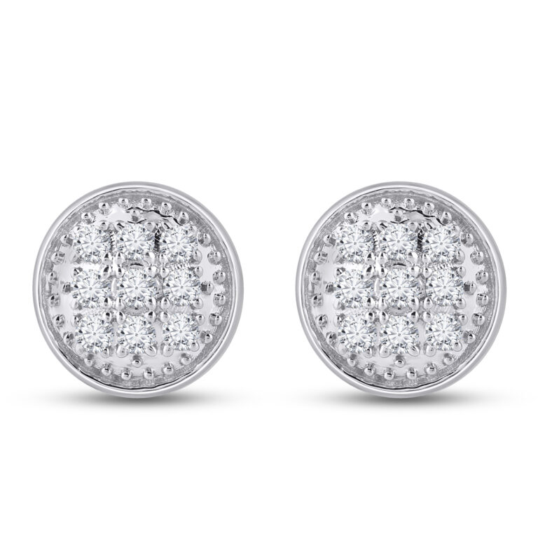 Classic Cluster Diamond Studs Earrings