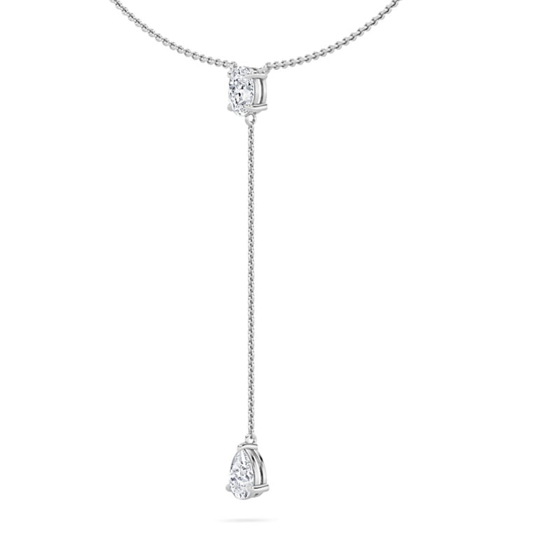 Elongated Enchantment Lariat Lab Grown Diamond Necklace