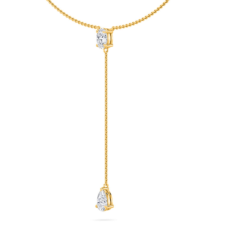 Elongated Enchantment Lariat Lab Grown Diamond Necklace