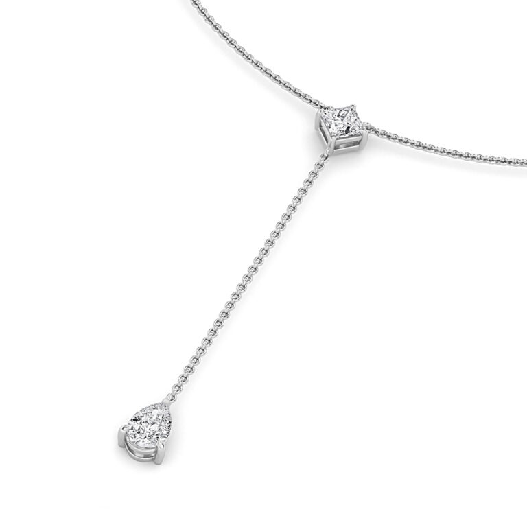 Cascading Elegance Lab Grown Lariat Diamond Necklace