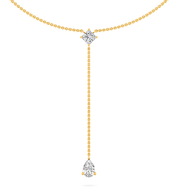Cascading Elegance Lab Grown Lariat Diamond Necklace