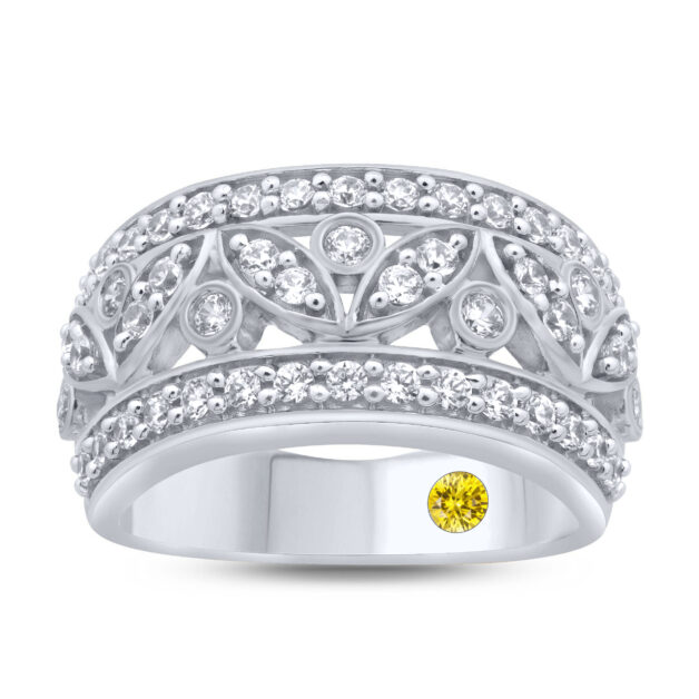 Cinder Art Deco Themed Lab Grown Diamond Ring