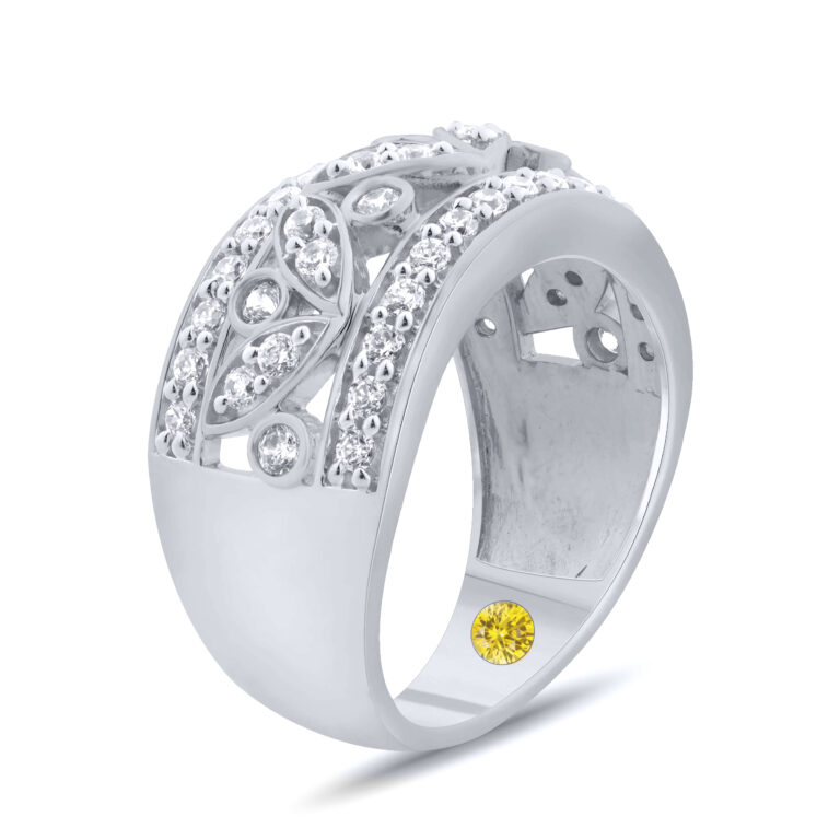 Cinder Art Deco Themed Lab Grown Diamond Ring