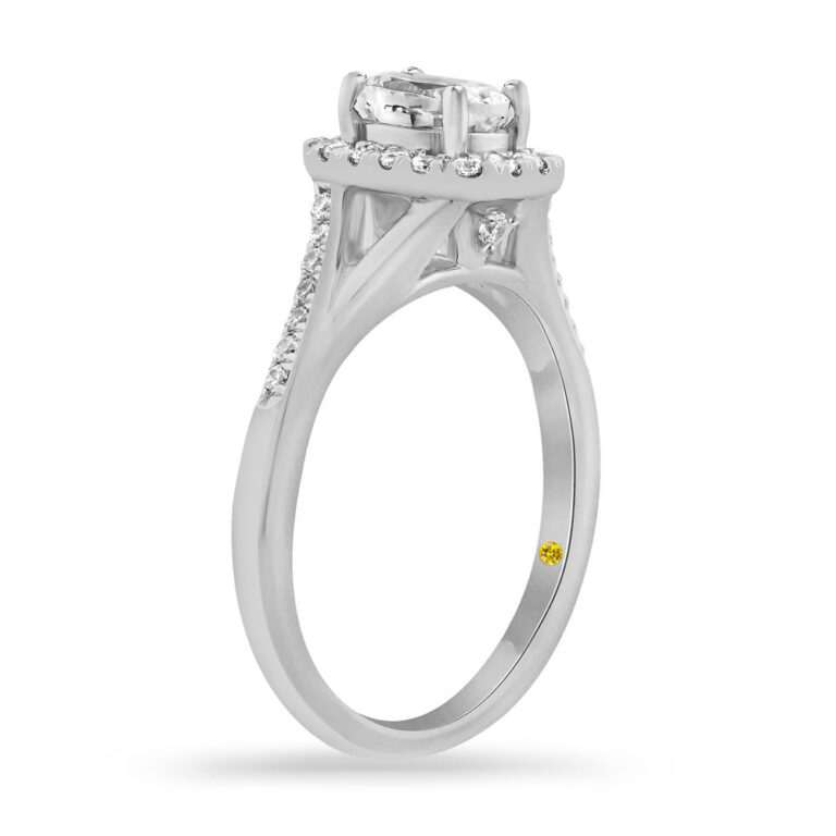 Oval Interlace Elongated Cushion Shaped Lab Grown Diamond Engagement Ring