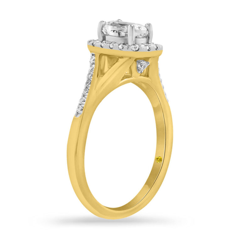 Oval Interlace Elongated Cushion Shaped Lab Grown Diamond Engagement Ring