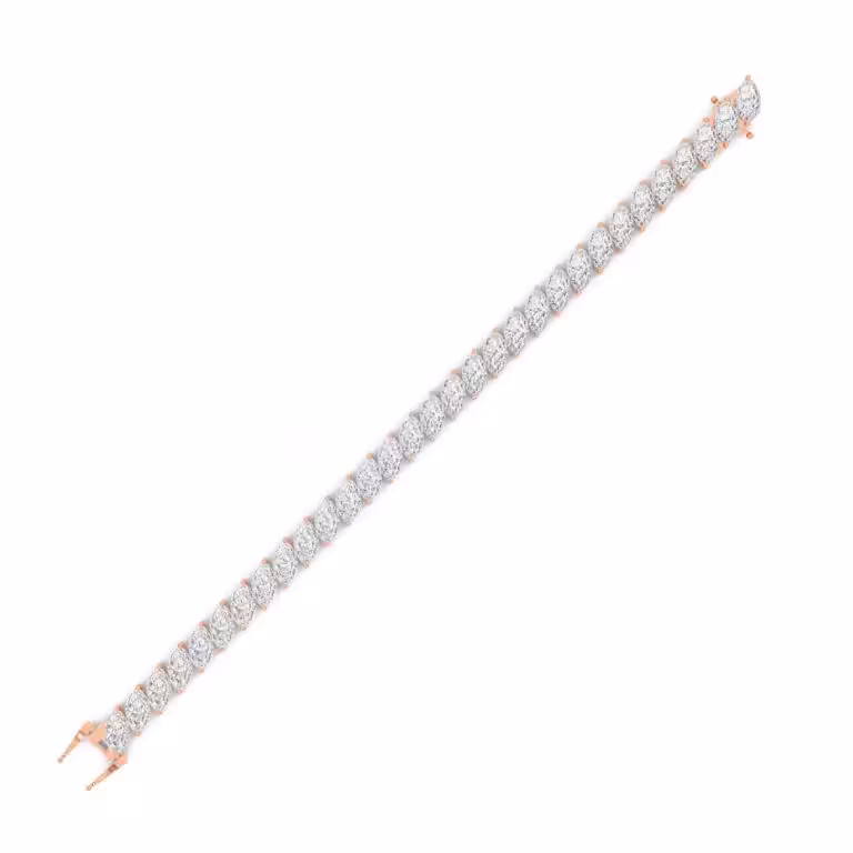 Lab Grown Marquise Diamond Tennis Bracelet