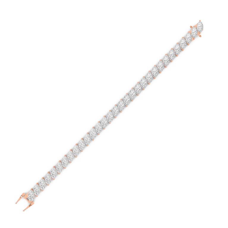 Lab Grown Marquise Diamond Tennis Bracelet