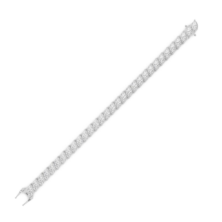 Lab Grown Marquise Diamond Tennis Bracelet