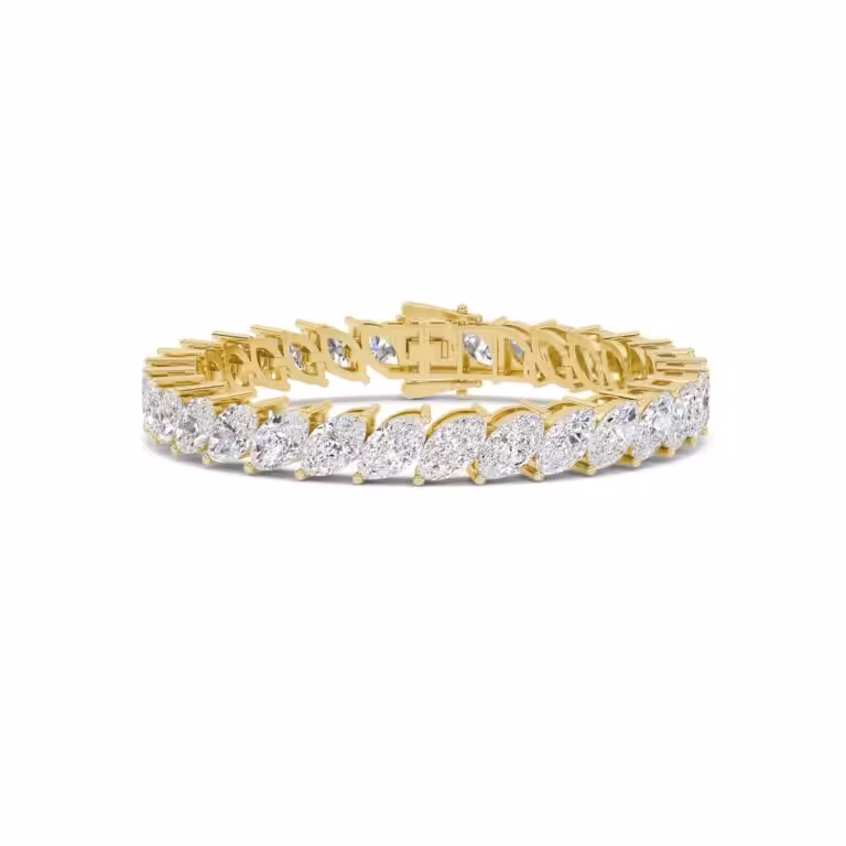 Lab Grown Marquise Diamond Tennis Bracelet