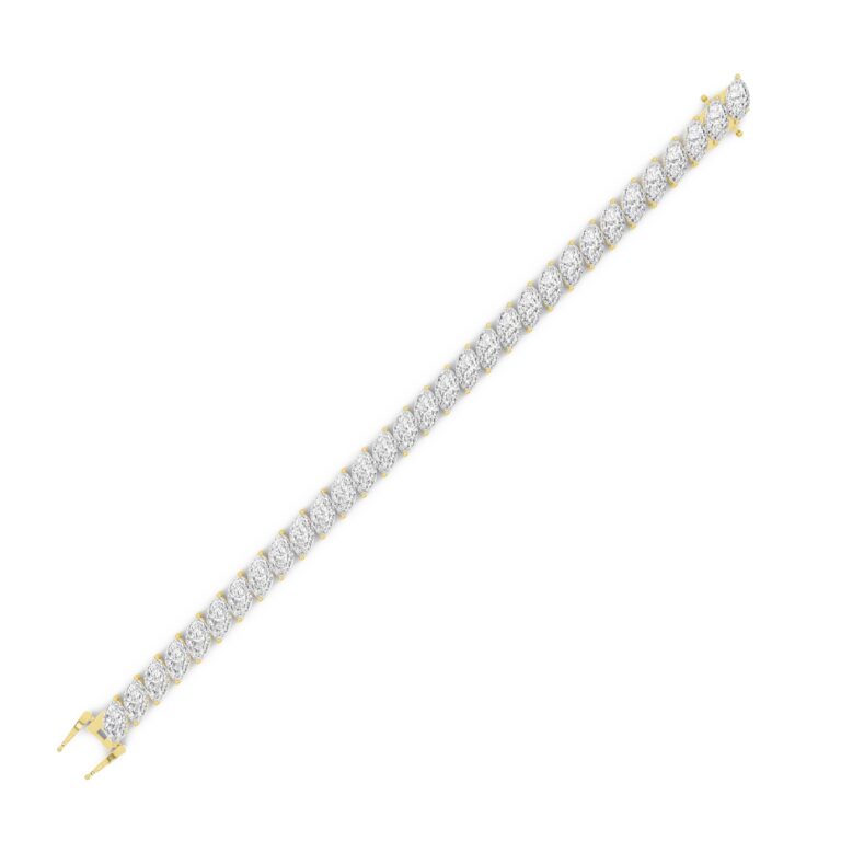 Lab Grown Marquise Diamond Tennis Bracelet