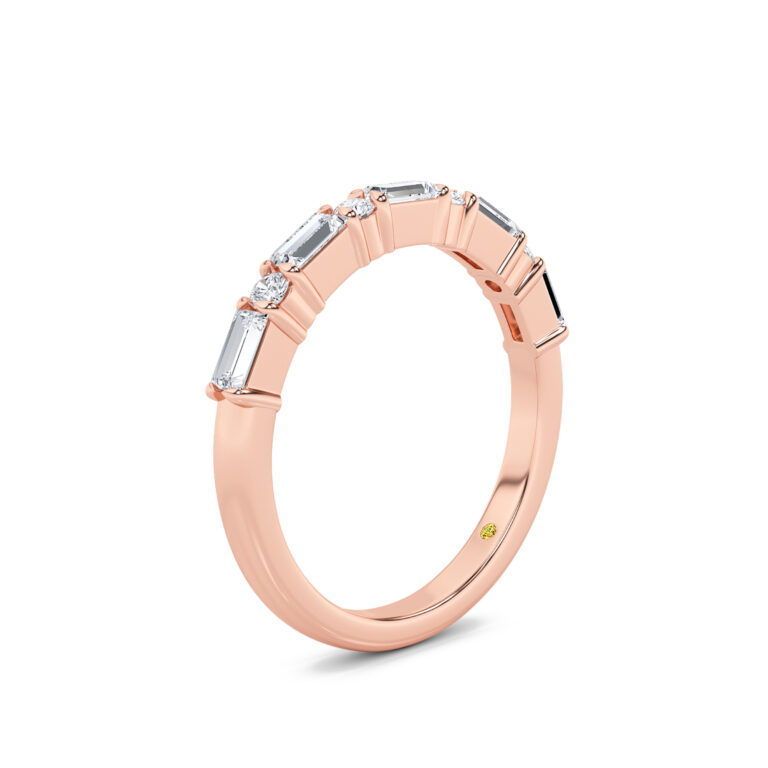 Cleo Lab Grown Round & Baguette Diamond Band
