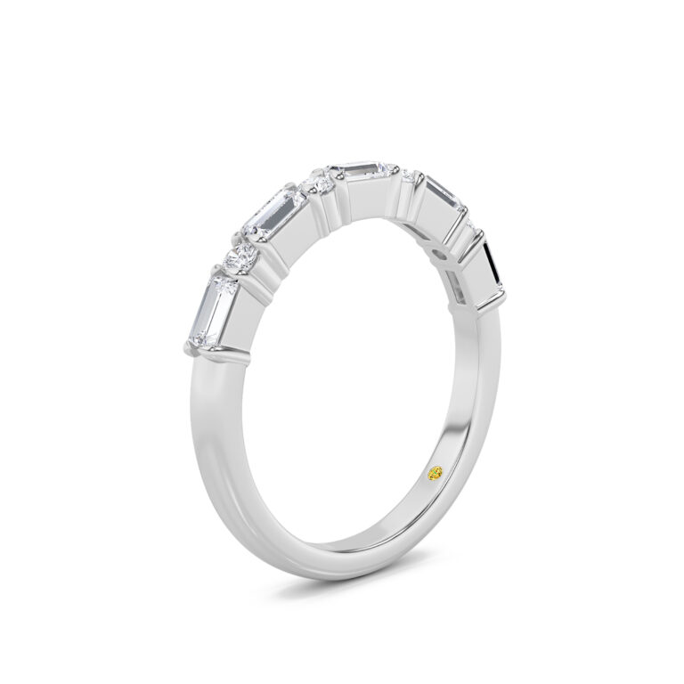 Cleo Lab Grown Round & Baguette Diamond Band