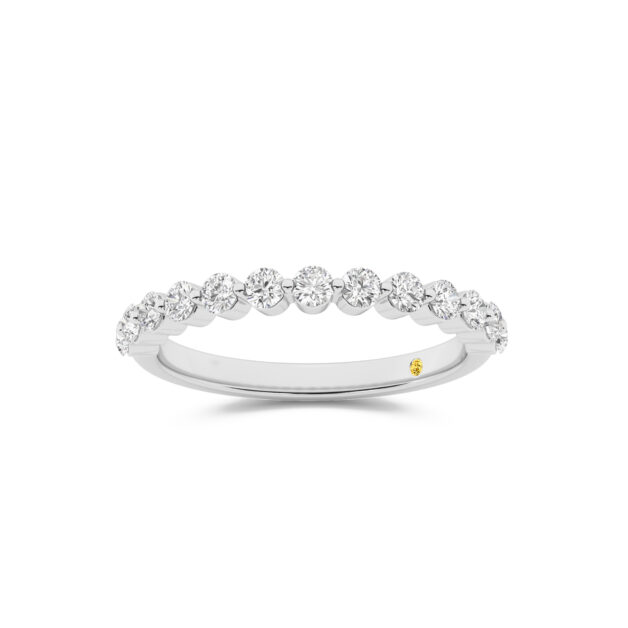 18K White Gold 4 ct. tw._1,Aurelia Lab Grown Emerald Cut Diamond Engagement Ring with the Anastasia Wedding Band