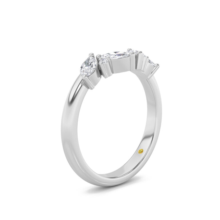 Annabella Lab Grown Curved Diamond band