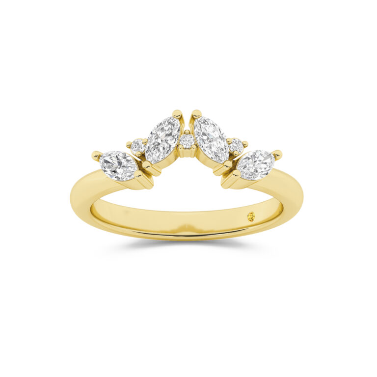 Annabella Lab Grown Curved Diamond band
