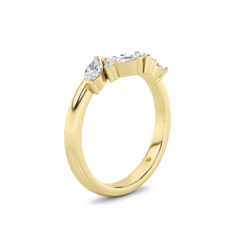 Annabella Lab Grown Curved Diamond band
