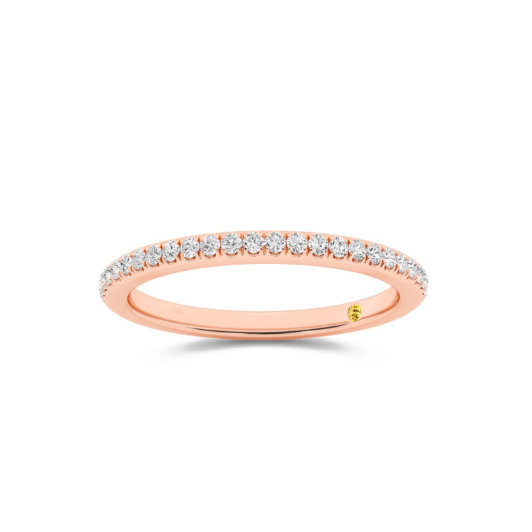 BonBon Lab Grown Three Quarter Coverage Pavé Diamond Band