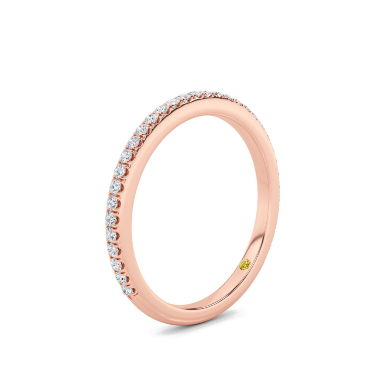 BonBon Lab Grown Three Quarter Coverage Pavé Diamond Band