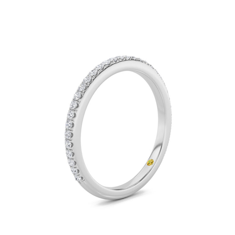 BonBon Lab Grown Three Quarter Coverage Pavé Diamond Band