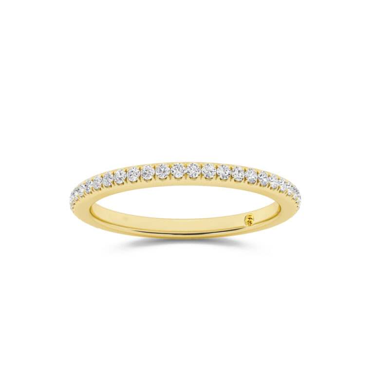 BonBon Lab Grown Three Quarter Coverage Pavé Diamond Band