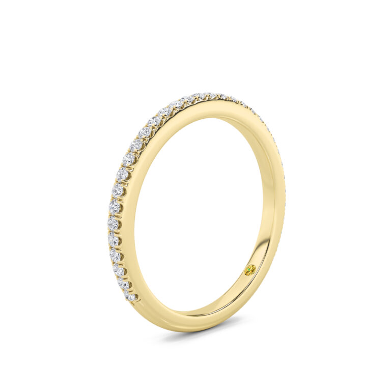 BonBon Lab Grown Three Quarter Coverage Pavé Diamond Band
