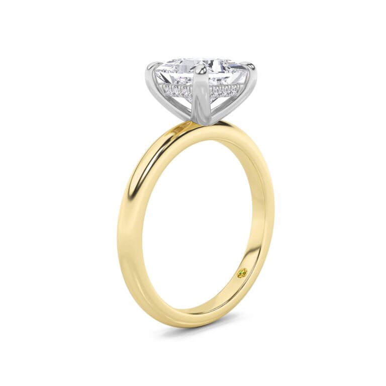 Fez Lab Grown Hidden Halo Diamond Engagement Ring