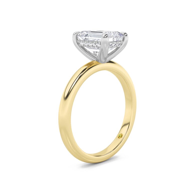 Fez Lab Grown Hidden Halo Diamond Engagement Ring