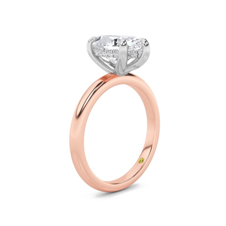 Fez Lab Grown Hidden Halo Diamond Engagement Ring