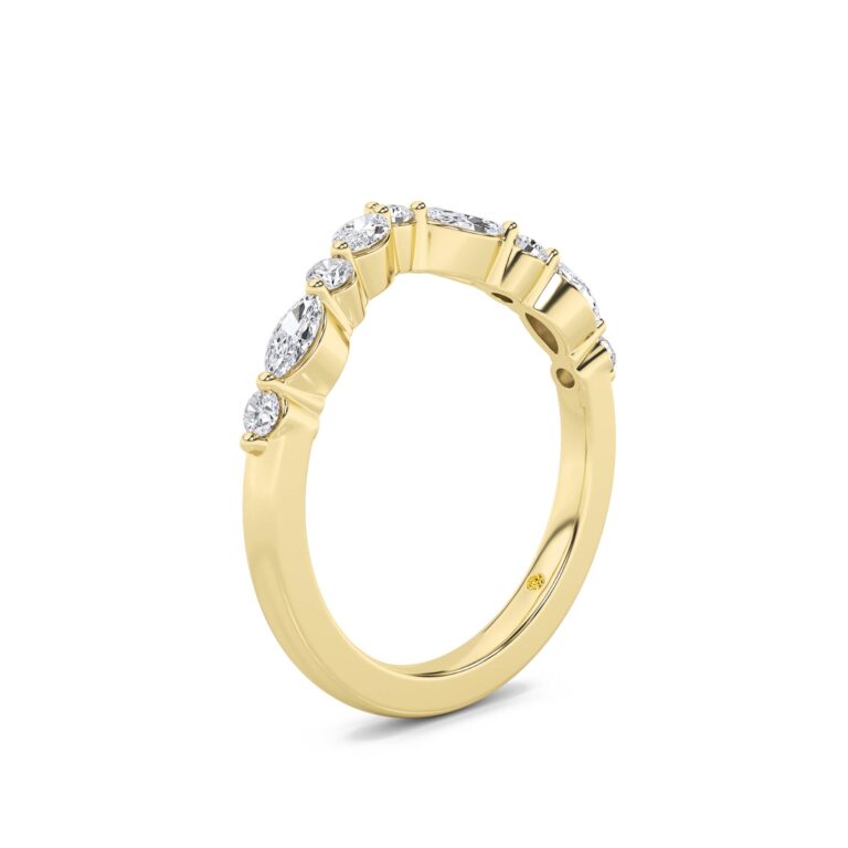 Angelina Lab Grown Curved Diamond Band