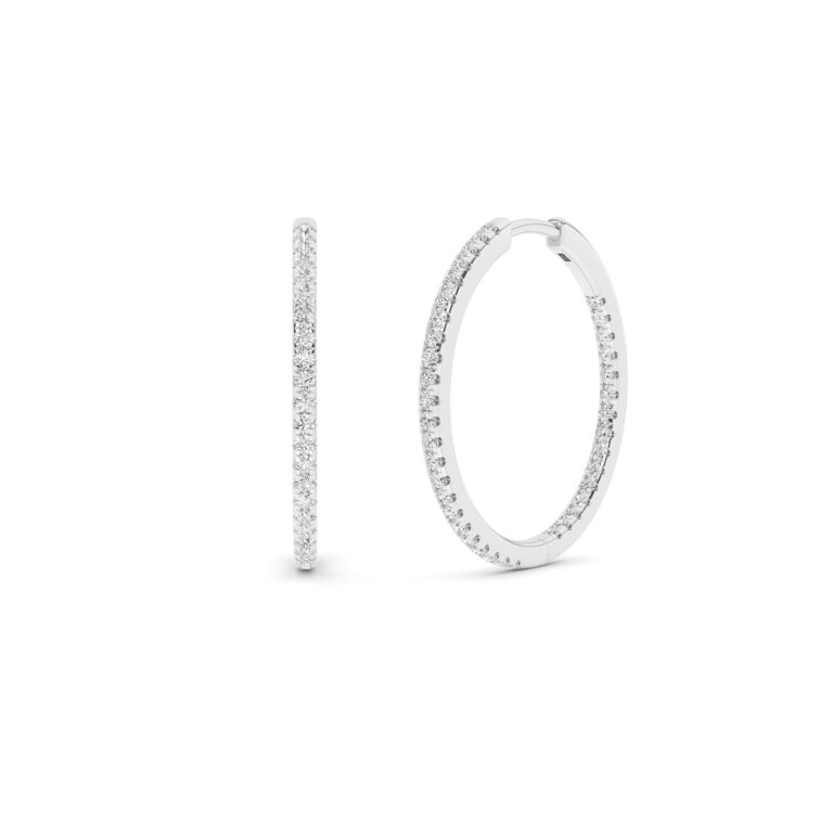 Essential Inside Out Lab Diamond Hoop Earrings