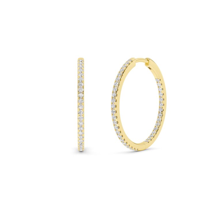 Essential Inside Out Lab Diamond Hoop Earrings