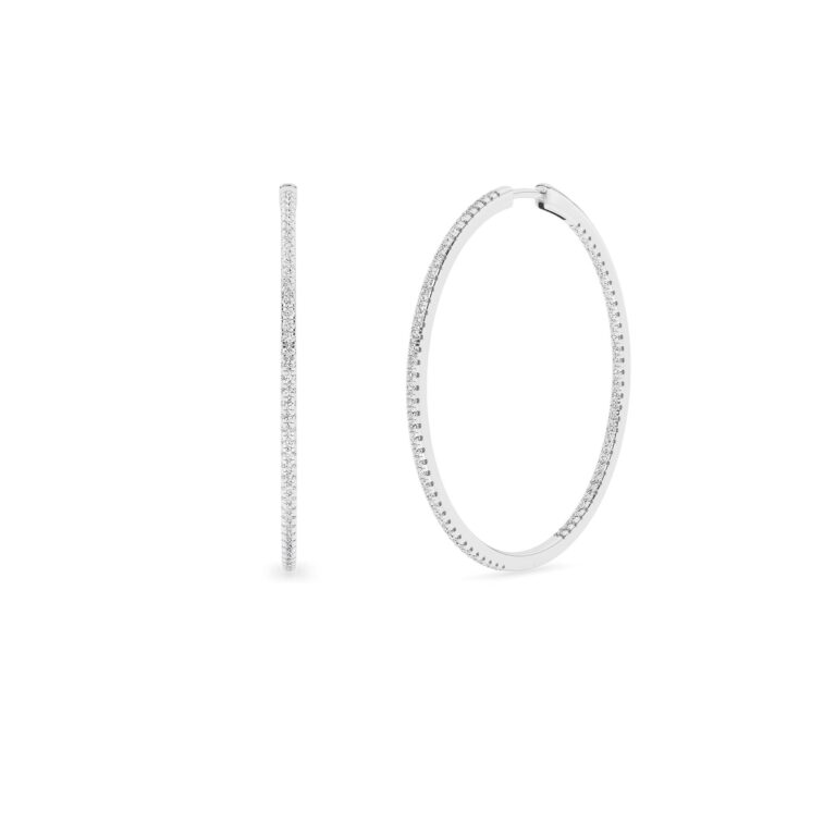 Glimmer Inside-Out Lab Diamond Hoop Earring