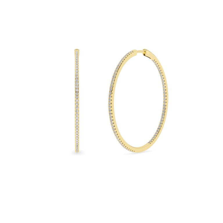 Glimmer Inside-Out Lab Diamond Hoop Earring