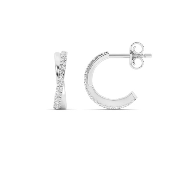 Gia Dainty Lab Grown Diamond Huggie Earrings
