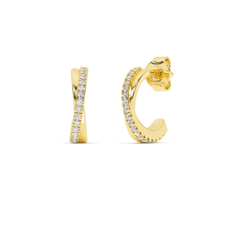 Gia Dainty Lab Grown Diamond Huggie Earrings