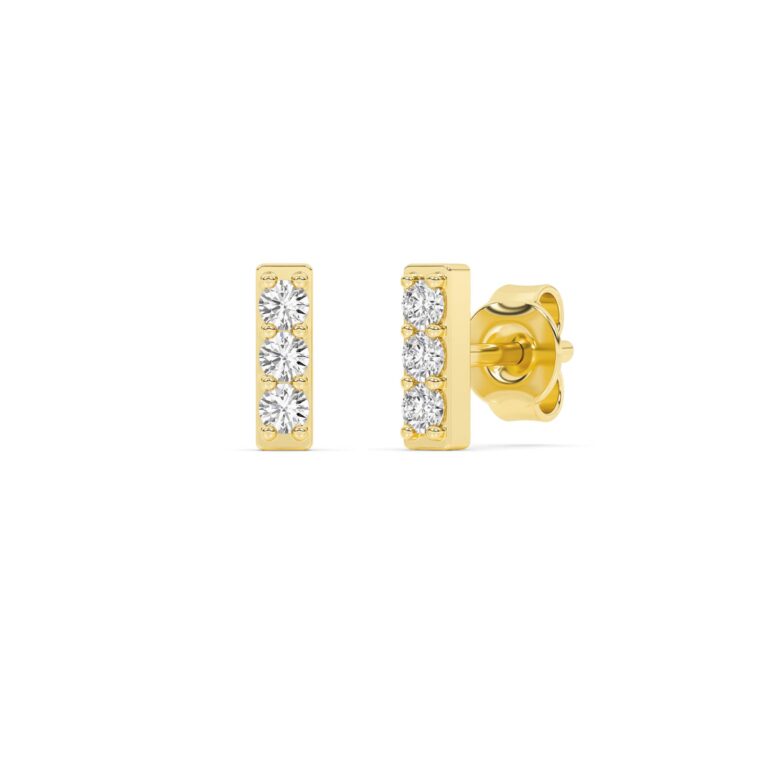 Sloane Lab Created Diamond Bar Earrings