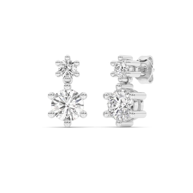 Duo Drop Lab Grown Diamond Earrings