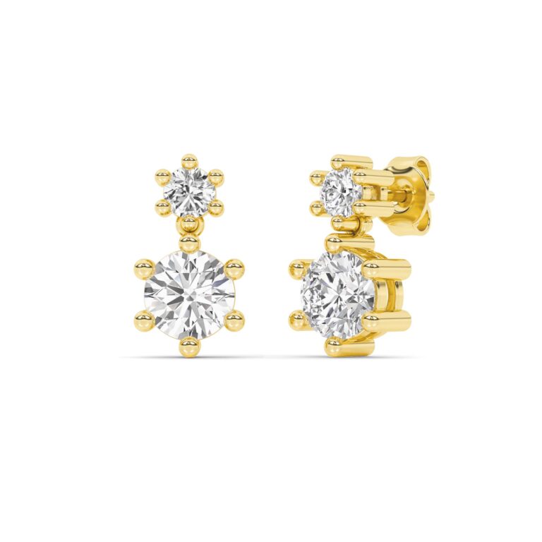 Duo Drop Lab Grown Diamond Earrings