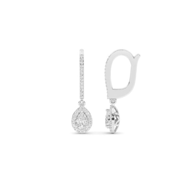 Valeria La Created Diamond Drop Earrings | 14K White Gold 1 1/3 ct. tw._1