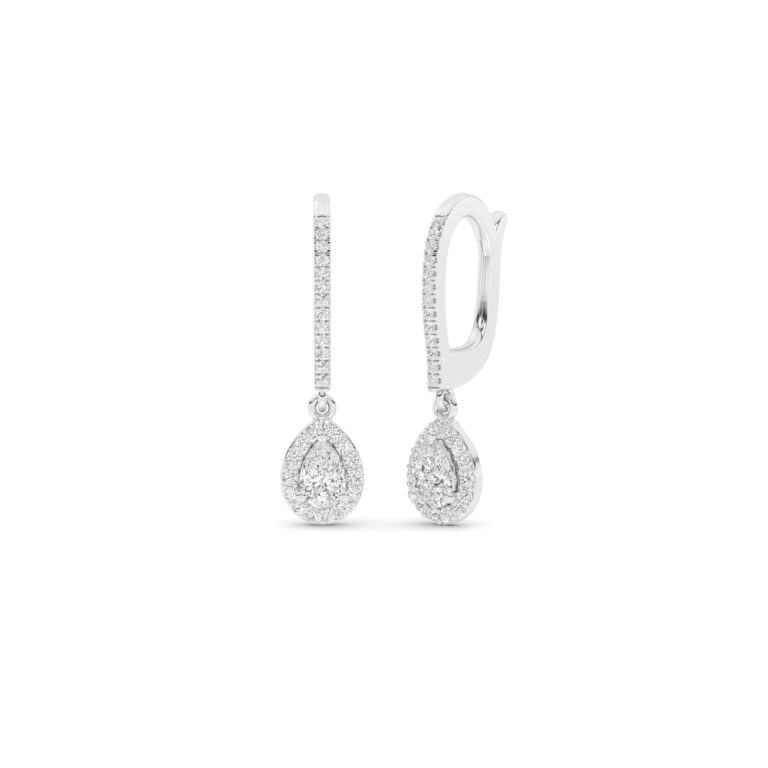 Valeria La Created Diamond Drop Earrings
